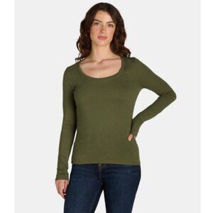 New: 8-10 (M) Women's Green Scoop Neck Tee